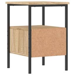 Berkfield Home Durable Bedside Cabinet Sonoma Oak 34x36x50 cm Engineered Wood in Brown - Size: 34 x 36 x 50 cm - thumbnail 8