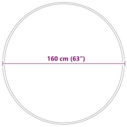 Berkfield Home Shaggy Rug with Latex Backing Cream √∏160 cm - Size: Medium - thumbnail 8