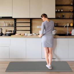Marlow Kitchen Mat 2Pcs Non Slip Woven Rubber Floor Mat Absorbent Runner Grey - Size: 45 cm x 150 cm - thumbnail 2