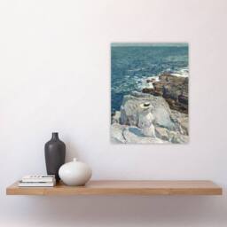 "Artery8 South Ledges Rocky Coastal Landscape Hassam Wall Art Poster Print - Size: W24"" x H32""" - thumbnail 4