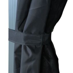 Berkfield Home Gazebo with Curtain 300x300 cm Anthracite Aluminium in Black - thumbnail 6