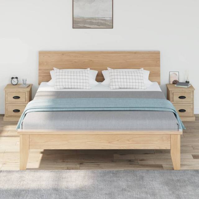 Berkfield Home Durable Bedside Cabinets 2 pcs Sonoma Oak 39x39x47.5 cm Engineere in Tan - image 1
