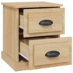 Berkfield Home Durable Bedside Cabinets 2 pcs Sonoma Oak 39x39x47.5 cm Engineere in Tan - thumbnail 7