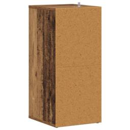 Berkfield Home Shoe Cabinets 2 pcs Old Wood 32x35x70 cm Engineered Wood in Brown - Size: 32 x 35 x 70 cm - thumbnail 6