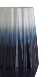 Orsina Sleek & Sturdy Small Ceramic Vase, Robust Pottery Vase, Decorative Vase For Artificial Flowers in Blue - thumbnail 3