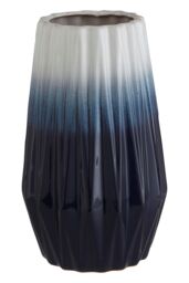 Orsina Sleek & Sturdy Small Ceramic Vase, Robust Pottery Vase, Decorative Vase For Artificial Flowers in Blue - thumbnail 2