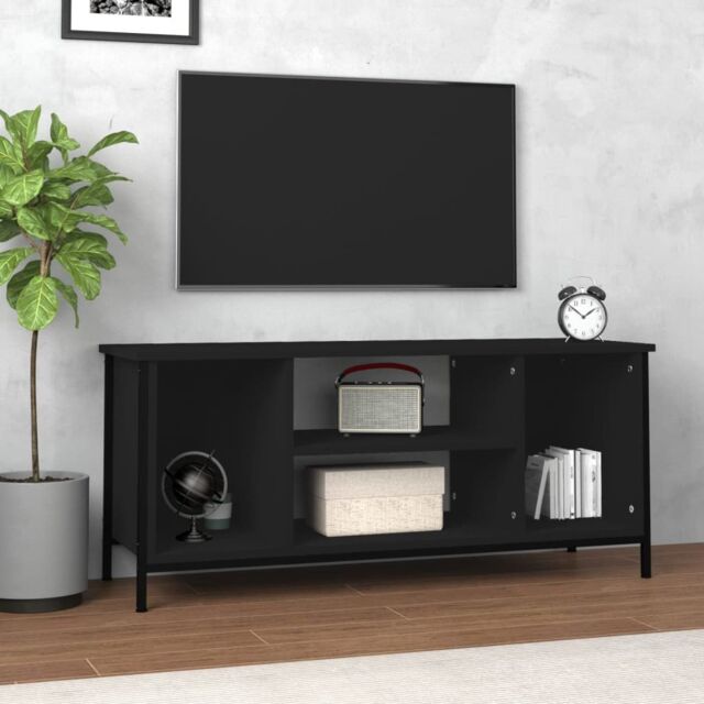 Berkfield Home TV Cabinet Black 102x35x45 cm Engineered Wood - Size: 102 x 35 x 45 cm - image 1