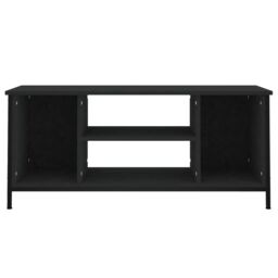 Berkfield Home TV Cabinet Black 102x35x45 cm Engineered Wood - Size: 102 x 35 x 45 cm - thumbnail 5