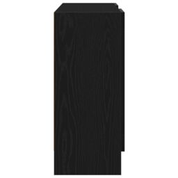 Berkfield Home Black Oak Sideboard 120x30.5x70 cm Made from Engineered Wood - thumbnail 7