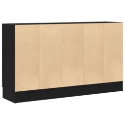 Berkfield Home Black Oak Sideboard 120x30.5x70 cm Made from Engineered Wood - thumbnail 8