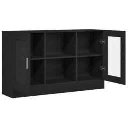 Berkfield Home Black Oak Sideboard 120x30.5x70 cm Made from Engineered Wood - thumbnail 5