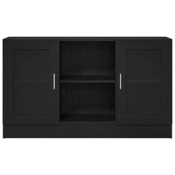 Berkfield Home Black Oak Sideboard 120x30.5x70 cm Made from Engineered Wood - thumbnail 6