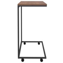 Berkfield Home Side Table with Wheels Black 55x35x70 cm Engineered Wood - Size: 55 x 35 x 70 cm - thumbnail 4