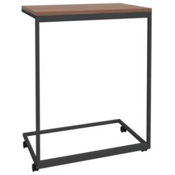 Berkfield Home Side Table with Wheels Black 55x35x70 cm Engineered Wood - Size: 55 x 35 x 70 cm - thumbnail 5