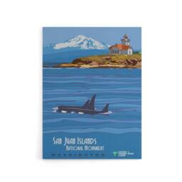 "Artery8 BLM San Juan Islands Monument DC Canvas Wall Art Print in Blue - Size: W18"" x H24""" - thumbnail 1