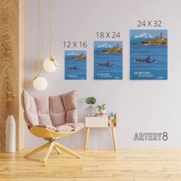"Artery8 BLM San Juan Islands Monument DC Canvas Wall Art Print in Blue - Size: W18"" x H24""" - thumbnail 4