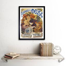 "Wee Blue Coo Beer Of The Meuse Paris France Vintage 12x16"" Framed Wall Art Print - Size: W12"" x H16""" - thumbnail 2