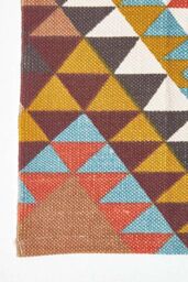 Homescapes Oslo Multi Coloured Cotton Diamond Pattern Hall Runner, 66 x 200 cm - Size: 66 cm x 200 cm - thumbnail 3