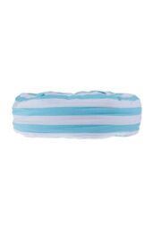 Homescapes Stripe Pleated Round Floor Cushion in Blue - Size: 40 cm x 15 cm - thumbnail 2