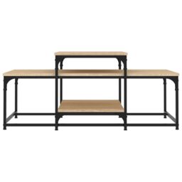 Berkfield Home Coffee Table Sonoma Oak 102x60x45 cm Engineered Wood in Brown - Size: 102 x 60 x 45 cm - thumbnail 4