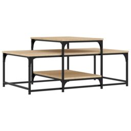 Berkfield Home Coffee Table Sonoma Oak 102x60x45 cm Engineered Wood in Brown - Size: 102 x 60 x 45 cm - thumbnail 6