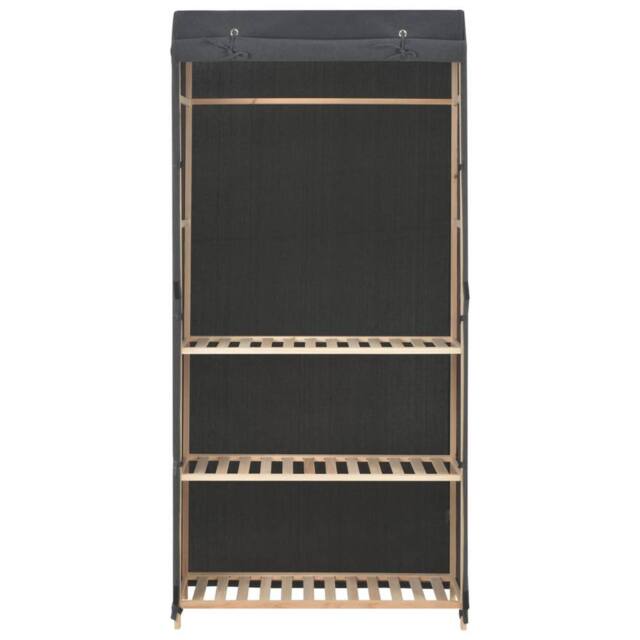 Berkfield Home 3-Tier Wardrobe Grey 79x40x170 cm Fabric - Size: 79 x 40 x 170 cm - image 1