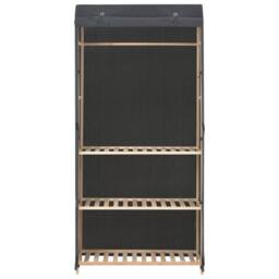 Berkfield Home 3-Tier Wardrobe Grey 79x40x170 cm Fabric - Size: 79 x 40 x 170 cm - thumbnail 1