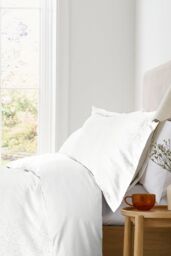 Murmur 'Meadow' Cotton Sateen Duvet Cover in White - Size: Super King - thumbnail 2