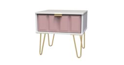 Ready Assembled 2 U Metro 1 Drawer Bedside (Ready Assembled) in Dusty Pink - thumbnail 3