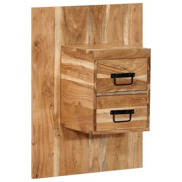 Berkfield Home Bedside Cabinet 60x32x80 cm Solid Wood Acacia in Brown - Size: 60 x 32 x 80 cm - image 1
