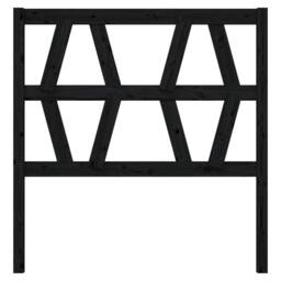 Berkfield Home Beautiful Bed Headboard Black 96x4x100 cm Solid Wood Pine - Size: 96 x 4 x 100 cm - thumbnail 1