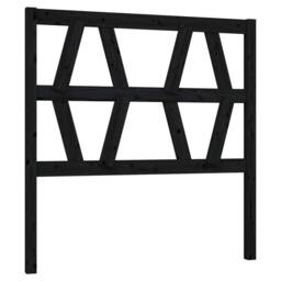 Berkfield Home Beautiful Bed Headboard Black 96x4x100 cm Solid Wood Pine - Size: 96 x 4 x 100 cm - thumbnail 3