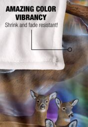 JQ Licensing Jg-Jp Forest Stream Deer & Butterflies Silky Touch Super Soft Throw Blanket 152 X 127 cm in White - thumbnail 4