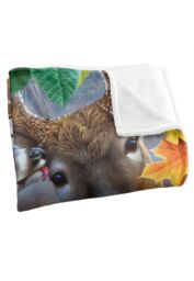 JQ Licensing Jg-Jp Forest Stream Deer & Butterflies Silky Touch Super Soft Throw Blanket 152 X 127 cm in White - thumbnail 3