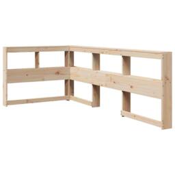 Berkfield Home Bookcase Bed without Mattress 90x190cm Solid Wood Pine in Natural - Size: 90x190 cm - thumbnail 9