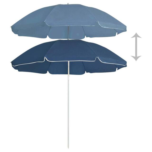 Berkfield Home Outdoor Parasol with Steel Pole Blue 180 cm - image 1