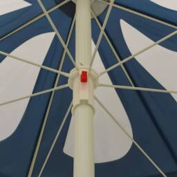 Berkfield Home Outdoor Parasol with Steel Pole Blue 180 cm - thumbnail 4