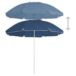 Berkfield Home Outdoor Parasol with Steel Pole Blue 180 cm