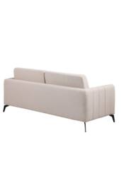 More4Homes Oslo Modern Scandi Style Fabric Living Room 3 Seater Sofa in Beige - thumbnail 4