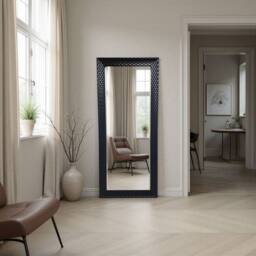Yearn Mirrors Diamont Full Length Framed Black Bevelled Mirror - thumbnail 3