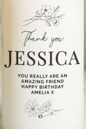 Personalised Memento Company Women's Personalised Floral Pillar Candle in Off-White - thumbnail 4