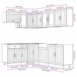 Berkfield Home 11 Piece Kitchen Cabinet Set Lucca Artisan Oak Engineered Wood in Brown - thumbnail 8