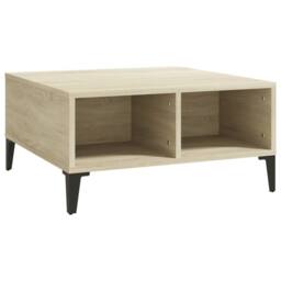Berkfield Home Coffee Table Sonoma Oak 60x60x30 cm Engineered Wood in Light Beige - Size: 60 x 60 x 30 cm - thumbnail 1
