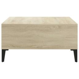 Berkfield Home Coffee Table Sonoma Oak 60x60x30 cm Engineered Wood in Light Beige - Size: 60 x 60 x 30 cm - thumbnail 4