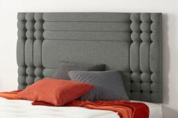Somnior Flexby Linen Fabric Divan Bed with Orthopeadic Sprung Memory Foam Mattress & Headboard in Dark Grey - Size: Small Double - thumbnail 5