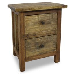 Berkfield Home Nightstand Solid Reclaimed Wood 40x30x51 cm in Brown - Size: 40 x 30 x 51 cm - thumbnail 1