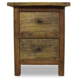 Berkfield Home Nightstand Solid Reclaimed Wood 40x30x51 cm in Brown - Size: 40 x 30 x 51 cm - thumbnail 3