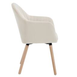 SPETLEK 1x Kitchen Dining Chair Living Room Corner Chair in Beige - Size: 0.6m2 - thumbnail 3