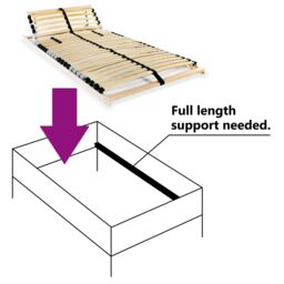 Berkfield Home Slatted Bed Base with 28 Slats 7 Zones 80x200 cm in Brown - thumbnail 6