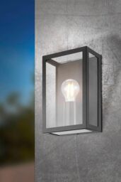Eglo Alamonte 1 Metal IP44 Outdoor Wall Light in Black - thumbnail 2